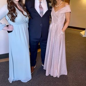 Stunning Dusty Rose gown with pockets size 6